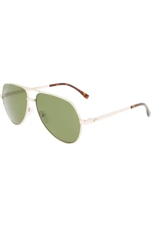 Lacoste Tilbehør, unisex, Gul, 60 MM, Uld, Guldramme Solbriller