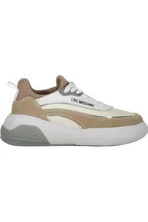 Moschino Sko, Dame, Hvid, 41 EU, Color Block Low-Top Sneakers
