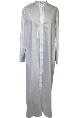 Max Mara Kjole, Dame, Hvid, 3XL, Bomuld, Ussuri Skjortekjole