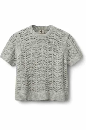 THE GARMENT Strik, Dame, Grå, XS, Uld, Pointelle Mini Strik Tee