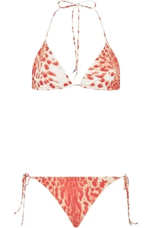 Roberto Cavalli Badetøj, Dame, Rød, L, Bikini med jaguarprint