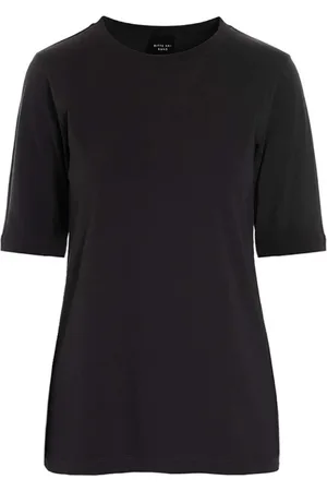 Bitte Kai Rand Top, Dame, Sort, M, Bomuld, Sort Bomulds T-shirt