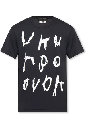 Comme des Garçons Top, Herre, Sort, S, Bomuld, T-shirt med print