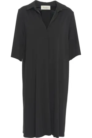 Kaos Kjole, Dame, Sort, M, Viskosekjole i tåget kunststil