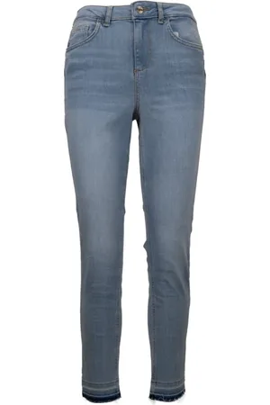 Liu Jo Jeans, Dame, Blå, W28, Bomuld, Jeans med lynlås og knap