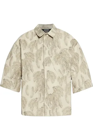 Jacquemus Skjorte, Herre, , M, Skjorte med Spredt Krave
