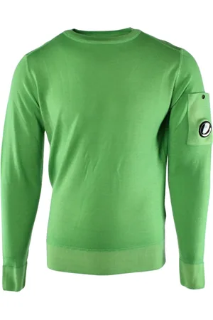 C.P. Company Strik, Herre, Grøn, M, Uld, Grøn Uld Sweater