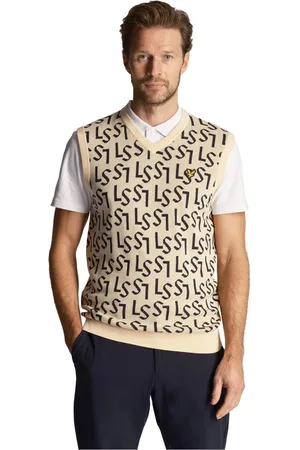 Lyle & Scott Strik, Herre, , XS, Bomuld, Monogram Tank Top Strik