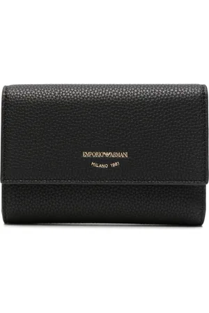 Emporio Armani Tilbehør, Dame, Sort, ONE SIZE, Polyester, Sort, afslappet pung med kortholder