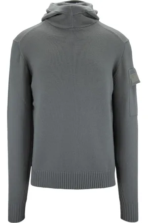 C.P. Company Sweathshirts & Hoodies, Herre, Grå, M, Uld, Hættetrøje i uldblanding