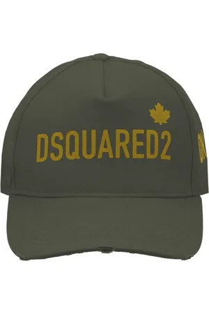 Dsquared2 Tilbehør, unisex, Grøn, ONE SIZE, Bomuld, Contrast Logo Baseball Cap