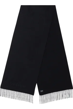 Saint Laurent Tilbehør, Herre, Sort, ONE SIZE, Uld, Stilfuldt Tørklæde til Mænd og Kvinder