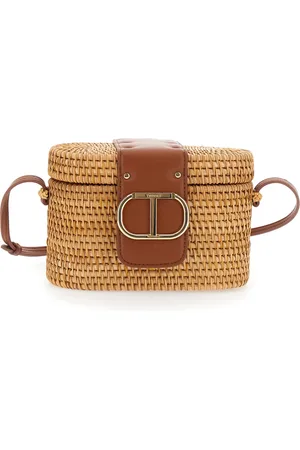 Twin-Set Taske, Dame, , ONE SIZE, Uld, Skuldertaske med Metallisk Logo