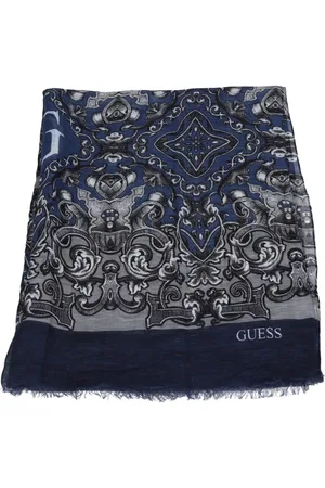 Guess Tilbehør, Herre, Blå, ONE SIZE, Linned, Foulard Tørklæde