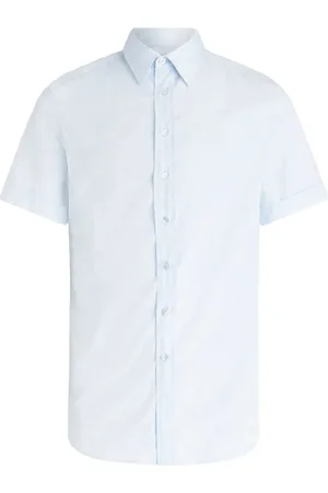 Etro Skjorte, Herre, Blå, M, Bomuld, Short Sleeve Shirt