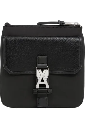 Armani Exchange Taske, Herre, Sort, ONE SIZE, Uld, Stilfuld Crossbody Taske med Justerbar Rem