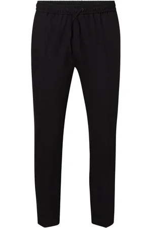 Calvin Klein Bukser, Herre, Sort, 2XL, Uld, Sort bi-stretch komfort uld jogger bukser