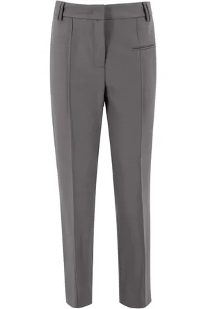 Fabiana Filippi Bukser, Dame, Grå, L, Uld, Skinny Stretch Uldbukser