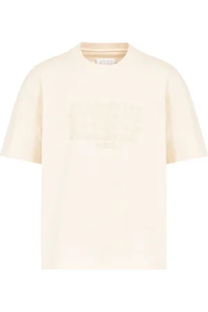 Maison Margiela Top, Herre, , L, Bomuld, Broderede Tal Bomulds T-shirt