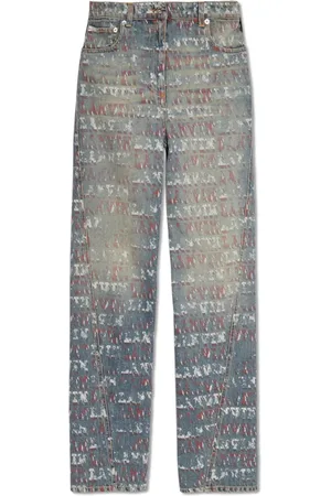 Lanvin Jeans, Dame, Blå, W27, Uld, Loose-fit Jeans