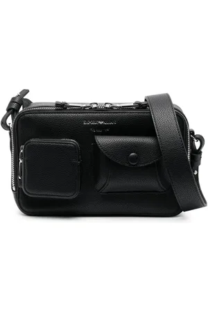 Emporio Armani Taske, Dame, Sort, ONE SIZE, Uld, Tofarvet Skuldertaske