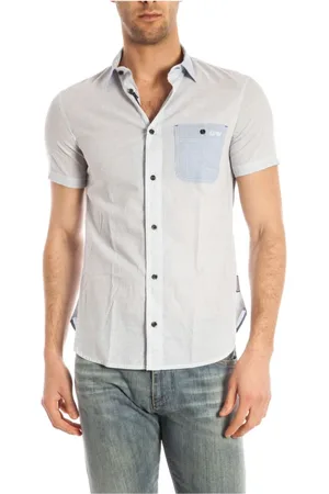 Emporio Armani Skjorte, Herre, Hvid, S, Bomuld, Blouses Bluser