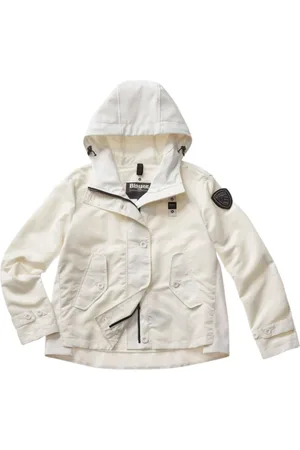 Blauer Jakke, Dame, Hvid, XS, Satin, Satin Monochrome Jakke