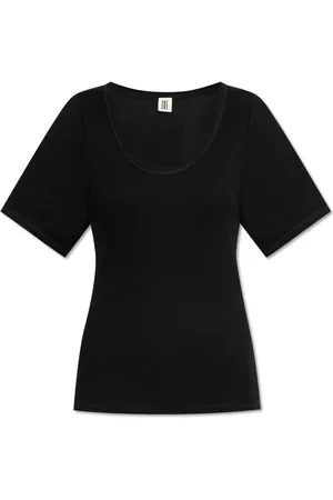 By Malene Birger Top, Dame, Sort, S, Bomuld, Ribbed Top Lunai