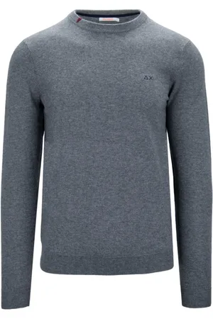 sun68 Strik, Herre, Grå, 2XL, Bomuld, Merino Uld Bomulds Sweater