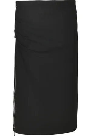 Lanvin Nederdel, Dame, Sort, S, Polyester, Midi Nederdel