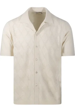 ALTEA Strik, Herre, Hvid, XL, Bomuld, Mørk Beige Sweater