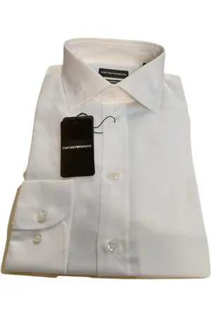 Emporio Armani Skjorte, Herre, Hvid, 3XL, Bomuld, Elegante Formelle Bomuldsskjorter