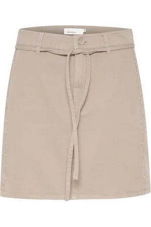 Karen by Simonsen Nederdel, Dame, , L, Bomuld, Flint Gray Unik Nederdel