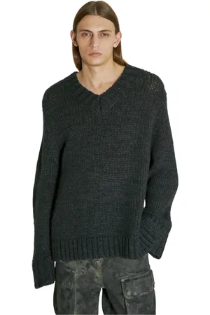 Guess Strik, Herre, Sort, XL, Uld, V-hals sweater