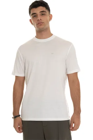 Emporio Armani Top, Herre, Hvid, XL, Bomuld, Logo T-shirt