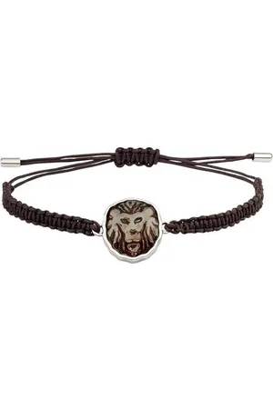Swarovski Tilbehør, Dame, Sort, ONE SIZE, Armbånd med truede løver