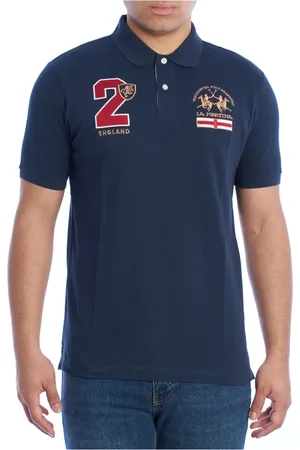 La Martina Top, Herre, Blå, M, Bomuld, Klassisk kortærmet poloshirt
