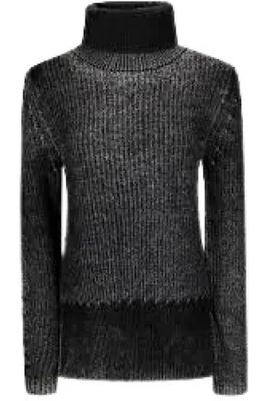 Acne Studios Strik, Dame, Grå, M, Uld, Antracitgrå Striktrøje