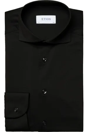 Eton Skjorte, Herre, Sort, S, Mélange Color Dress Shirt