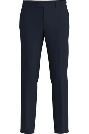 HUGO BOSS Bukser, Herre, Blå, XL, Uld, Marineblå Uldbukser