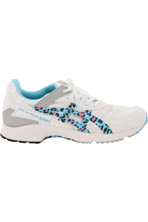 Comme des Garçons Sko, Herre, Hvid, 44 1/2 EU, Læder, Mesh Sneakers med Multicolor Print