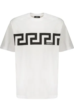 VERSACE Top, Herre, Hvid, 3XL, Bomuld, Logo Print Bomuld T-shirt