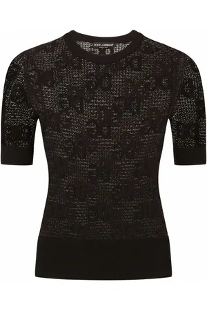 Dolce & Gabbana Top, Dame, Sort, 2XS, Uld, Stilfuld TOP til modeentusiaster