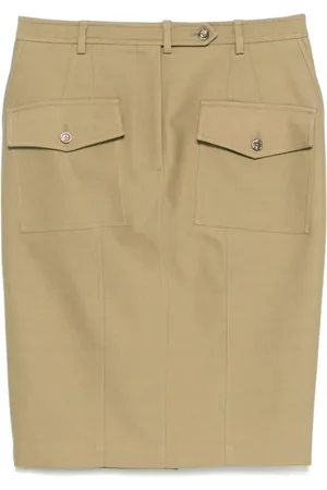 Tom Ford Nederdel, Dame, , S, Twill Midi Nederdel med Lommer