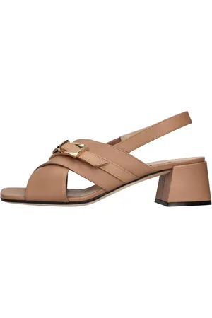 Sergio Rossi Sko, Dame, Brun, 36 EU, Læder, Sandalbrun