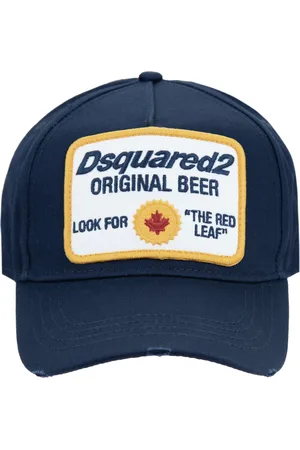 Dsquared2 Tilbehør, unisex, Blå, ONE SIZE, Bomuld, Broderet baseballkasket med justerbar lukning