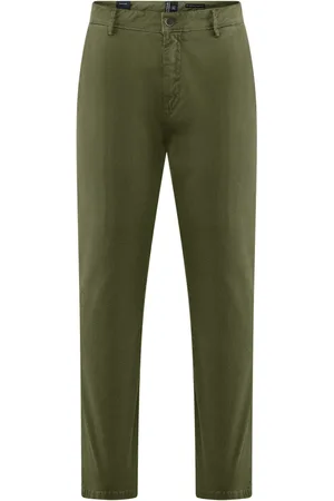 Bomboogie Bukser, Herre, Grøn, W32, Bomuld, Chino Bukser i Gabardine med Mikroprint