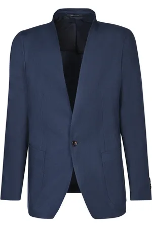 TAGLIATORE Jakke, Herre, Blå, L, Linned, Blå Linned Blazer