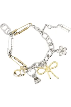 Marc Jacobs Tilbehør, Dame, Grå, ONE SIZE, Charm Armbånd - Grunge Glam - Sølv