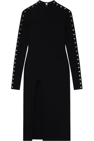 Stella McCartney Kjole, Dame, Sort, S, Polyester, Studded Knit Dress